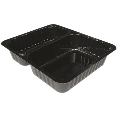 Contenitore DB50LN nero biscomparto Compac in CPET