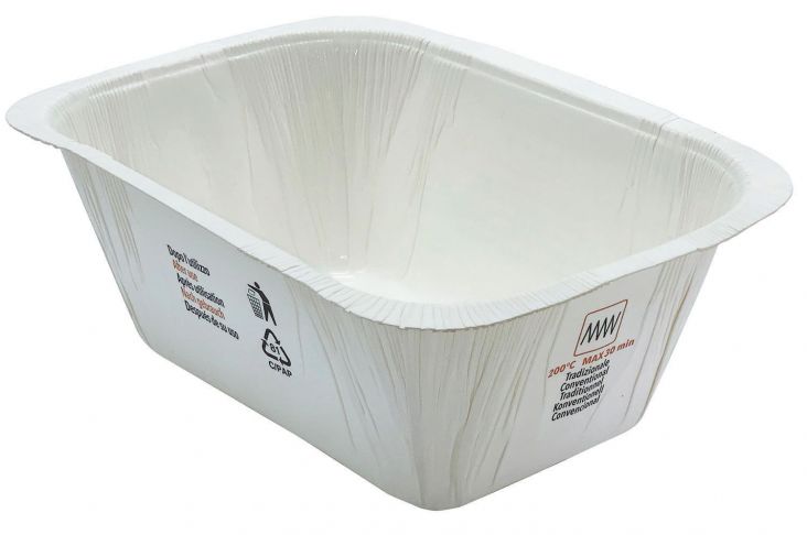 Contenitore V75GC07 Compac bianco in CARTONCINO+PET (CA+PET)