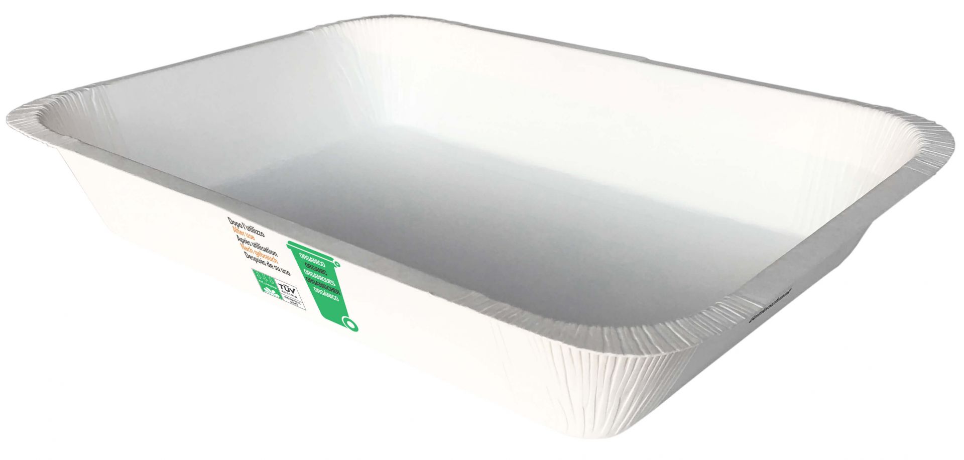 Container white V45MCD07 Compac in CARDBOARD+PLA (CA+PLA)