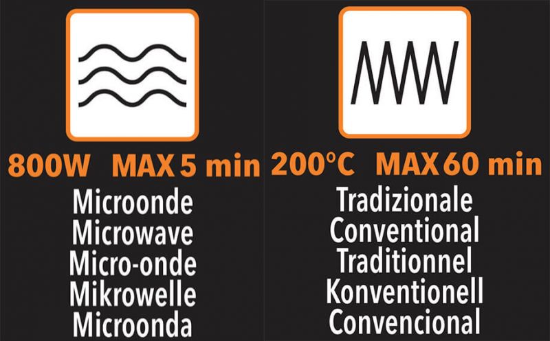 Containers black in CARDBOARD+PET (CA+PET) Compac - use in microwave and traditional oven