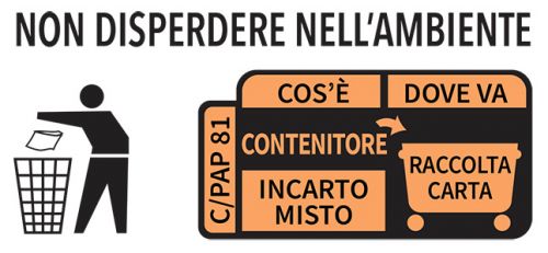 Contenitori bianchi in CARTONCINO+PLA (CA+PLA) Compac - smaltimento dopo utilizzo e raccolta nella carta