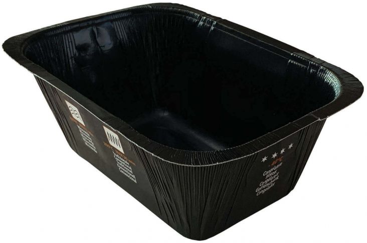 Contenitore nero V75GCN08 Compac in CARTONCINO+PET (CA+PET)