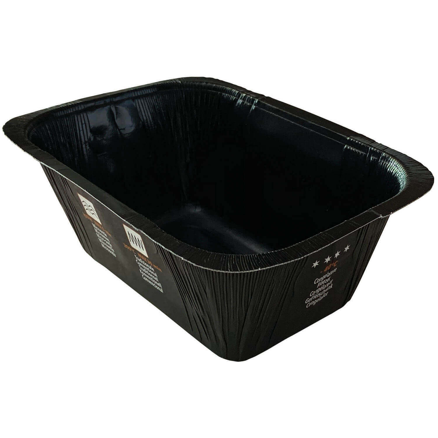 Contenitore nero V75GCN08 Compac in CARTONCINO+PET (CA+PET)