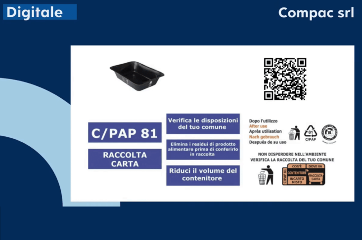 ECO-Compac soluzione digitale premiata per etichettatura ambientale